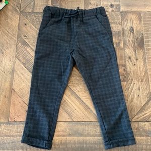 Zara boys grey plaid pants